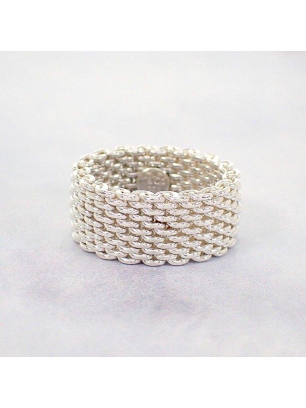 Tiffany & Co Somerset Ring Sil 925 Sterling Silver Mesh